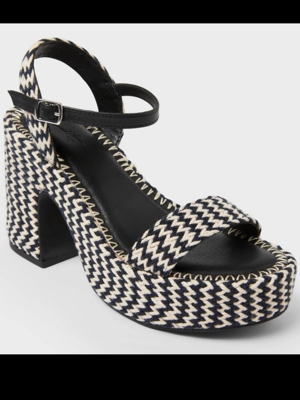 Universal Thread Women's Madeline Woven
Platform Sandal Heels with Memory Foam!